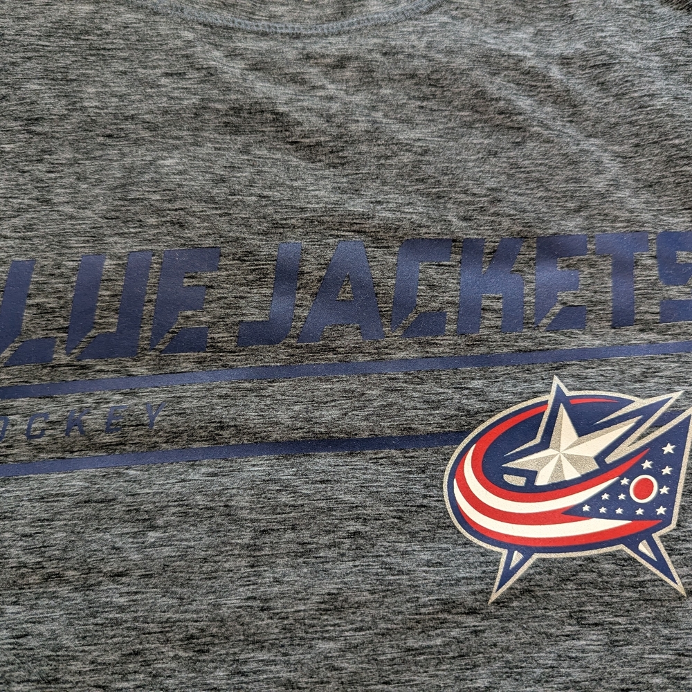 Fanatics Unisex Blue Jackets Gray T-Shirt